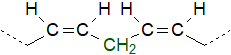 Structural formula for methylene-interrupted double bonds