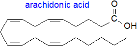 Structural formula of arachidonic acid